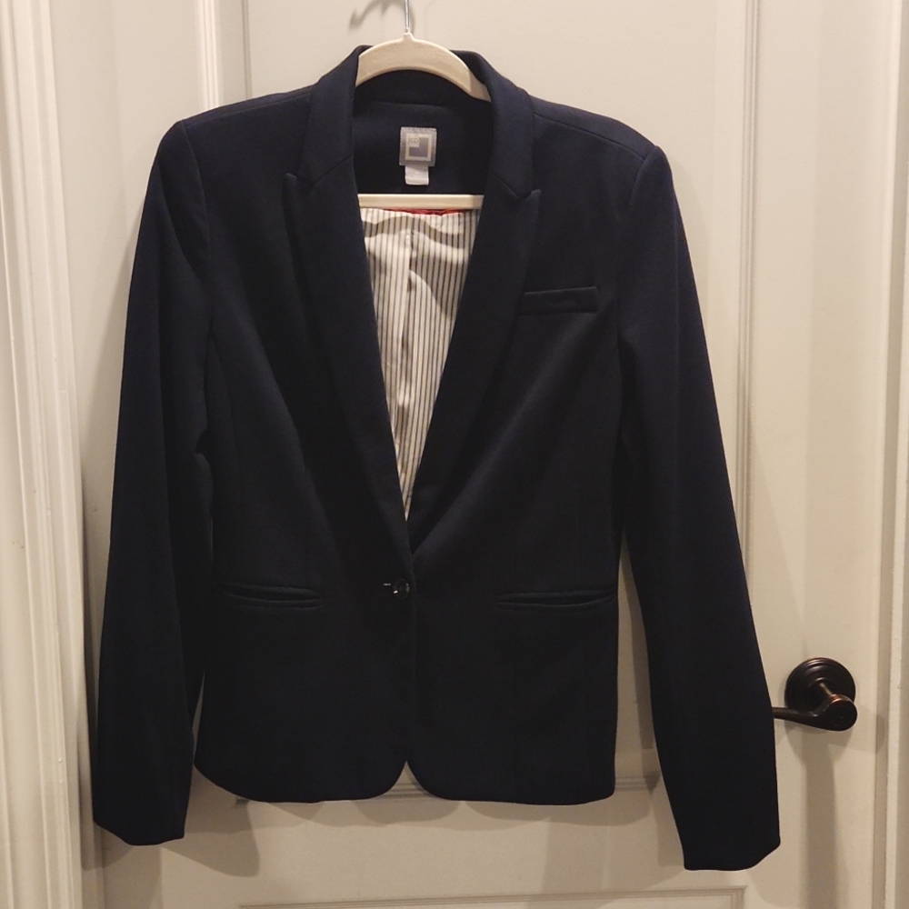 JCP Jersey Knit Navy Blazer